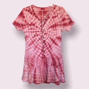 WE THE FREE : drop waist . tie dye . studded . Mini dress tunic length